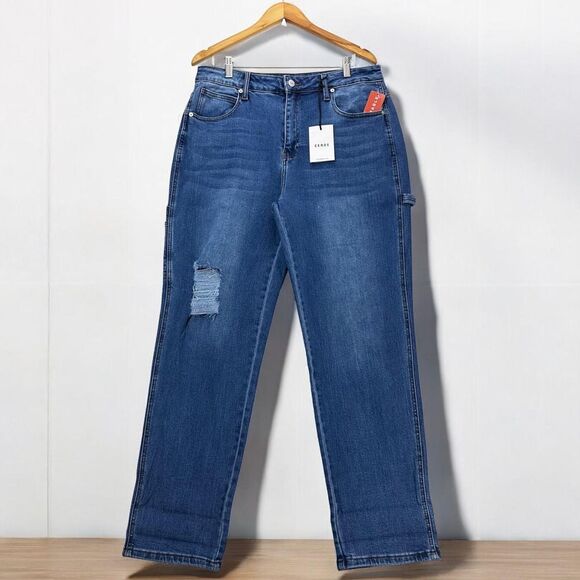 CEROS Other - CEROS Carpenter Jeans High Rise‎ Distressed Denim Straight Leg Blue Size 32